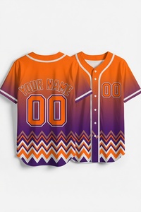 Camiseta de Béisbol Personalizada con Degradado Verde Bosque y Dorado, Uniforme de Equipo con Botones para Hombre, Sublimación, Absorción de Humedad, Camiseta Deportiva - Product Image 6
