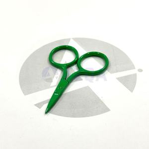 Tijeras de Bordado Mini de Acero Inoxidable con Recubrimiento Verde Fresco, Punta Fina para Recortar Hilo, Herramienta de Costura y Manualidades - Product Image 1