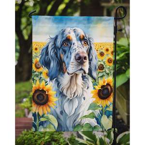 Multicolor English Setter with Sunflowers <b>Garden</b> <b>Flag</b> Mailbox Decorative Yard Banner for Patio Artwork for Flower Beds & Lawn - Product Image 3