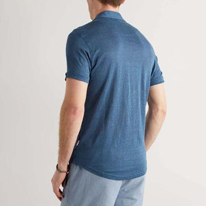 Relaxed Fit Polo Shirt men durable cotton blend material <b>classic</b> button neck design suitable for vacation and everyday wear - Product Image 2