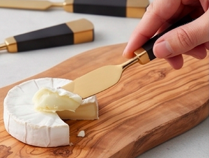 Classic <b>Cheese</b> <b>Knife</b> <b>Set</b> Gold Black Handle Copper Blade Durable Kitchen Tools For <b>Cheese</b> Serving Use And Hotel Use - Product Image 5