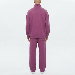 OEM Heavyweight Fleece Oversized Blank Tracksuits 100% Cotton <b>Zip</b> <b>up</b> <b>Jacket</b> and Joggers Pants Set Custom Men's Sweat Suit - Product Image 5