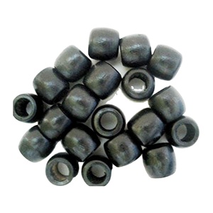 Grand baril en bois, perles de cheveux noires, trou de 8 mm x 3, perles en bois colorées, façonnées et dimensionnées à la main, produit indien artisanal - Product Image 1