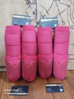 BRAND ZONE Protège-tendons en néoprène pour chevaux, ensemble de 4 protections pour les jambes, comprenant deux protections avant et deux protections arrière