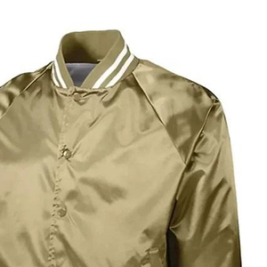 Veste bomber en satin personnalisée de haute qualité pour hommes, style baseball varsity, veste en satin antibactérienne écologique - Product Image 5