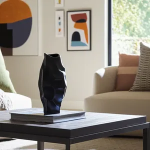 Modern Gold Iron Eco-Friendly Flower <b>Vase</b> Elegant Dining Table Centerpiece Coastal Home Styling Supplier Zahid Exports - Product Image 1