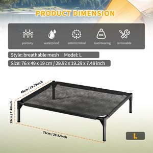 Cuccia per Animali Domestici a Forma di L in Rete Oxford, Struttura Stabile e Durevole con Dissipazione del Calore e Ventilazione per Cani di Taglia Piccola e Media - Product Image 1