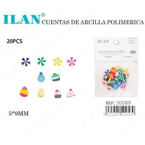 Perline in Argilla Polimerica Ilan 5x9 mm, Forme Festive per Decorazioni Artigianali - Product Image 3