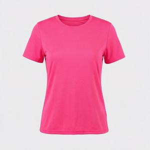 Camiseta Casual de Manga Corta con Cuello Redondo para Mujer, Diseño Estampado Elegante, Tela Satén Cómoda, Ajuste Diario, Color Personalizado, Alta Calidad - Product Image 1
