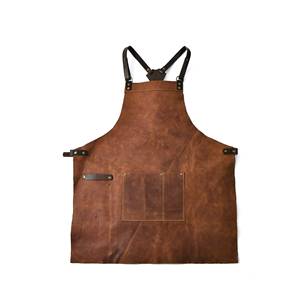 Luxury Handmade Lightweight Waterproof Leather <b>Apron</b> for Kitchen <b>BBQ</b> Grill Durable Heat Resistant Bulk Supply OEM Customization - Product Image 1