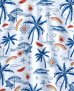 Camisa Casual de Manga Corta para Hombre, Estampado Tropical, Cintura Media, Estilo Hawaiano para Vacaciones de Verano - Product Image 3