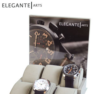 Petit présentoir pour 6 montres, présentoir simple pour montres, support de montre élégant, sur mesure - Product Image 1