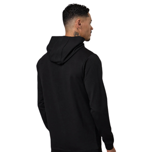 Sudadera con Capucha de Forro Polar para Hombre, Negra, de Alta Calidad, Diseño Personalizado con Logotipo en Relieve en la Parte Delantera, Bolsillo, Corte Regular - Product Image 2