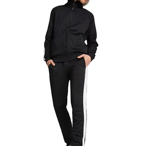 Venta caliente de entrenamiento para todas las estaciones, ropa para correr, conjunto deportivo informal para hombres, cremallera completa, cálido invierno 100%, chándales sólidos de algodón rápido - Product Image 1