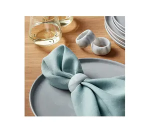 Rond de serviette en résine bleu ciel Vaisselle de la plus haute qualité pour la conception d'hôtel et le décor de table à manger Meilleur porte-serviettes en tissu - Product Image 1