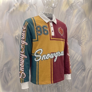 Snowgrace Full Sleeve Color Blocked Jersey Embroidered Logo Turn-down Collar Regular Fit Unisex Apparel - Product Image 2