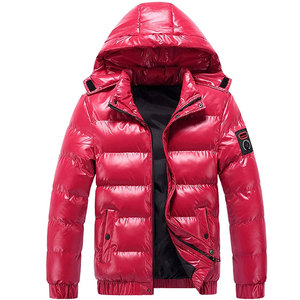 Veste matelassée réversible imperméable à capuche pour homme, avec logo imprimé sur le devant, personnalisable en gros, OEM, multi-poches, hiver - Product Image 1