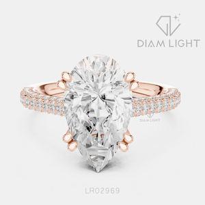 Bague en diamant de laboratoire taille poire 3,25 carats certifiée IGI, or blanc 14 carats, couleur F+, clarté VS+, pour fiançailles, anniversaire, ou cadeau - Product Image 5