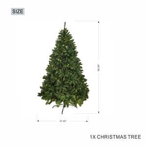 Árbol de Navidad Festivo de 1.5 m con 250 Luces LED Blanco Cálido y Piñas para Decoraciones Navideñas - Product Image 2