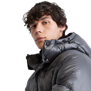 Custom Design <b>Men's</b> Winter <b>Longline</b> <b>Puffer</b> <b>Coat</b> Hooded Thick Insulated Jacket Warm Wind Resistant Casual Outdoor Wear - Product Image 6