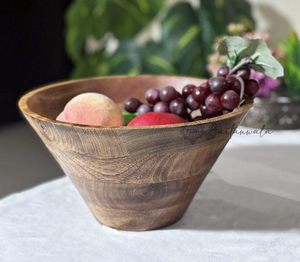 Bol en bois de manguier naturel fait main, design minimaliste, non traité, pour servir des aliments, offrir en cadeau - Product Image 3