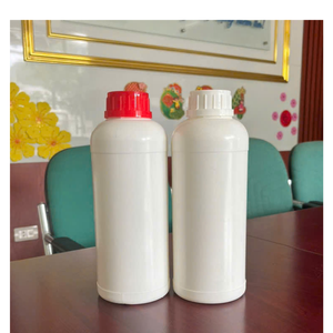 Botella de Plástico Cilíndrica de HDPE de 1000 ml con Tapa de Rosca y Anillo Antiderrames, Impresión de Calcomanías para Envasado de Líquidos/Tabletas Químicas - Product Image 1