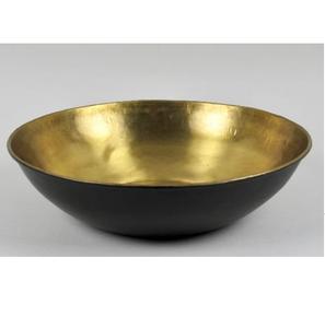 Cuenco decorativo para mesa de comedor, de acero inoxidable con recubrimiento en polvo negro, frutero decorativo de metal para uso en el hogar, hoteles y restaurantes. - Product Image 1