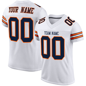 Maillot d'entraînement de football américain personnalisé pour adultes, manches courtes, respirant, option grande taille, 100 % polyester, col en V - Product Image 4