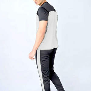 Camiseta Deportiva Informal Gris Sólida para Hombre, Cuello Redondo, Manga Corta, Transpirable, Ligera, para Gimnasio, Entrenamiento, Fitness - Product Image 2