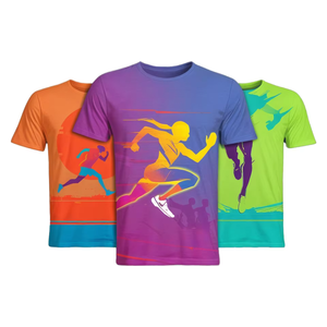 Camiseta Deportiva Personalizada de Fábrica, 100% Poliéster, Secado Rápido, Estampado, Estilo Casual para Maratón, Jersey Corto - Product Image 4