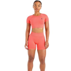Haut court de yoga sans coutures pour femme, t-shirt de fitness extensible, respirant, pour l'entraînement en salle de sport, vêtements de sport confortables et athlétiques - Product Image 1