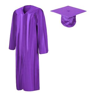 Ensemble Robe et Toque de Cérémonie Noirs en Satin – Tenue Académique avec Pompon Carré pour École – Conception Personnalisée – Fournisseur en Gros - Product Image 3