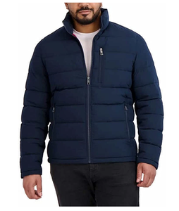 Veste matelassée unisexe en toile légère, chaude, imperméable, coupe-vent, isolée, col montant, design patchwork - Product Image 1