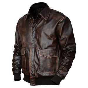 Chaqueta de cuero genuino de piel de oveja para hombres adultos, diseño personalizado, color sólido, chaquetas de cuero para hombre para la temporada de invierno. - Product Image 3