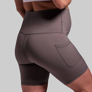 Servicio OEM al por mayor: Shorts de yoga sin costuras para maternidad, shorts de compresión de cintura alta, conjunto de shorts para embarazo, gimnasio y fitness. - Product Image 4