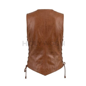 Chaleco de Cuero para Mujer, a la Moda, Impermeable, Estilo Urbano, Diseño Ligero, Prenda Exterior Informal para Uso Diario - Product Image 5
