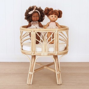 Poupées pour filles, jouets pour enfants, berceau en rotin fait main, jouets écologiques pour jeux d'imitation, vente rapide - Product Image 2