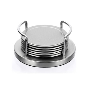 Whole Selling Metal Round Serving Coaster With Gold Plated Top High Quality Metal Coaster With Metal Stand Perfect For Home - Product Image 3