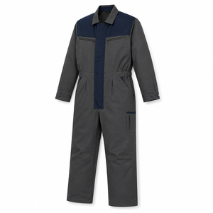 Combinaison de travail industrielle en sergé de polycoton, couleur anthracite, pour mécanicien, personnalisable, vente en gros, fabricant, OEM, ODM, fournisseur - Product Image 3