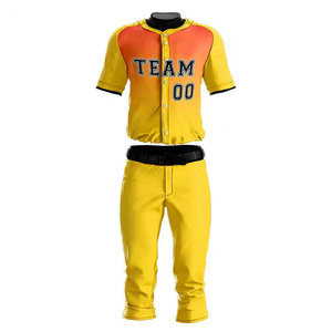 Uniforme de Béisbol Transpirable y Elegante para Hombre con Pantalones y Número Personalizables en Varios Colores 100% Poliéster - Product Image 1