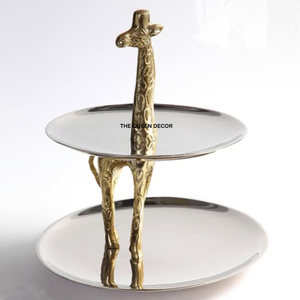 Luxury Oval Metal Cake Stand for Wedding Decor and Party Supplies Wholesale Hot Sale 2 Tier Cake Stand <b>Tree</b> <b>Branch</b> Golden - Product Image 4