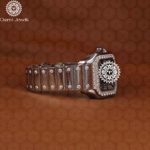 Charm_Jewells Luxury Stainless Steel Rectangle <b>Watch</b> 20mm Band Folding Clasp Unisex Quartz Movement - Product Image 1