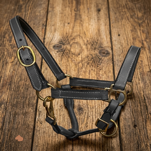 Harnais de cheval 100% cuir véritable de haute qualité, design anatomique, rembourrage doux, boucles en laiton, entièrement personnalisable - Product Image 2