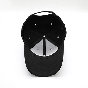 Premium <b>Black</b> Cotton Baseball Cap Featuring Breathable Eyelets Adjustable Strap Back Sporty Summer Sun Hat for Daily Wear - Product Image 3