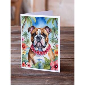 Lunatique A7 Taille 5x7 Cartes Vierge Paquet de 8 Bulldog Anglais Luau Cartes de Voeux avec Enveloppes - Product Image 2