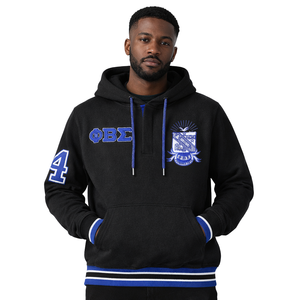 Sudadera con Capucha Negra con Botones de la Fraternidad Griega Phi Beta Sigma, Diseño Clásico, Comodidad Premium y Ajuste Elegante - Product Image 1