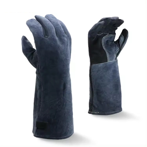 Anti Resistant <b>Lined</b> Welding Gloves Safety Gloves For Construction Work 14inch Lengths Cowhide Leather Welding Working Gloves - Product Image 1