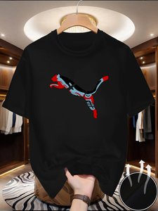เสื้อยืดลำลองแขนสั้นคอตั้งผ้าฝ้ายทวิล 100% แห้งเร็ว ระบายอากาศได้ดี น้ำหนัก 220 กรัม พิมพ์ลายด้วยเทคนิค Heat-Transfer สำหรับผู้ชาย ใส่ได้ในช่วงฤดูร้อน - Product Image 4