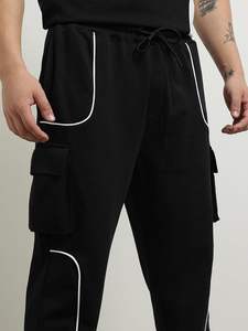 Sudadera con capucha de algodón para hombre con estampado personalizado, conjunto deportivo informal de dos piezas con logo bordado, chándal pesado tipo pullover. - Product Image 4