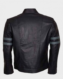 เสื้อแจ็คเก็ตคาเฟ่เรเซอร์สีดำสไตล์เรโทรสำหรับผู้ชาย - Product Image 2